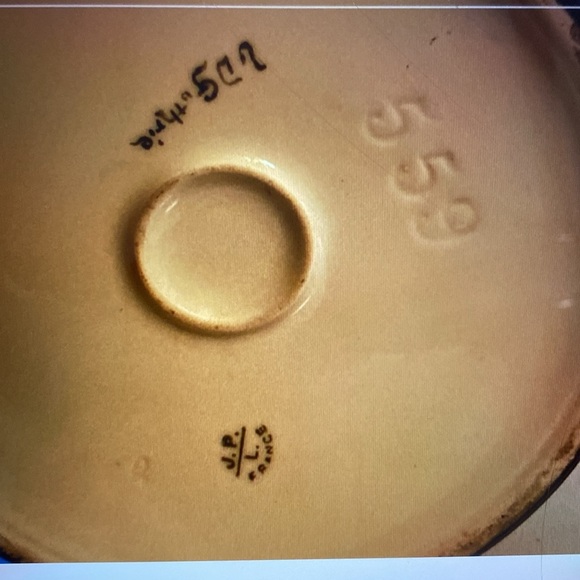 JEAN POUYAT LIMOGES FRANCE PORCELAIN TANKARD PITCHER - Picture 5 of 5